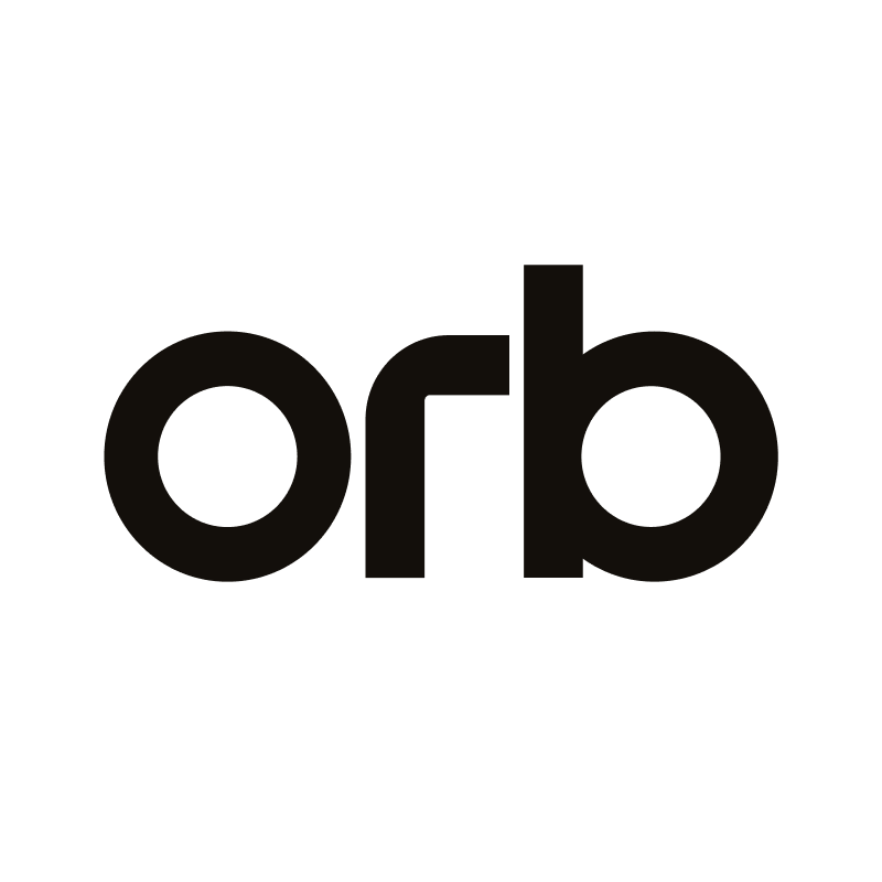 Orb logo - the orb wordmark with an Allen-wrench shaped r