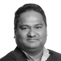Portrait of Part Analytics founder Jithendra Palasagaram