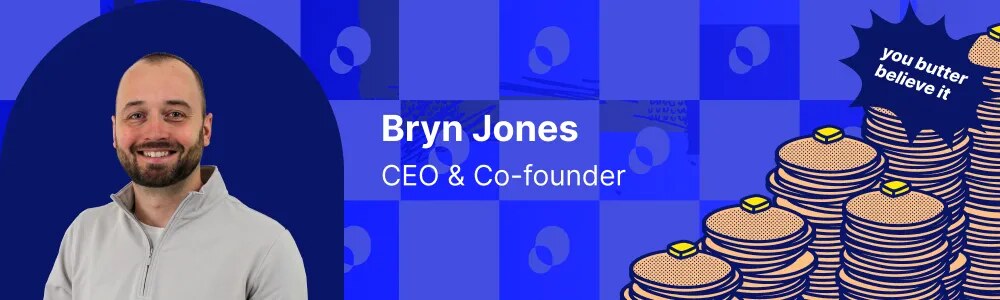 PartnerStack founder Bryn Jones in the company's tenth-anniversary portrait