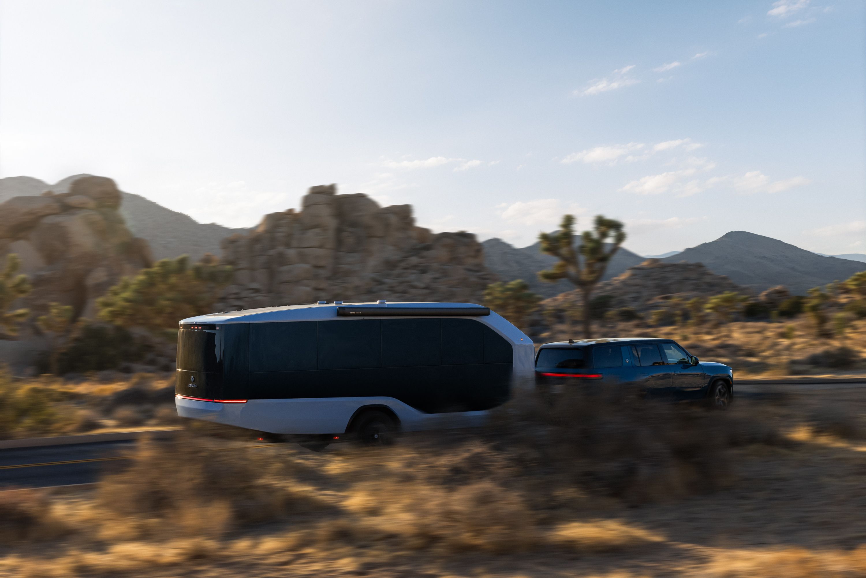 The Pebble Flow all-electric travel trailer