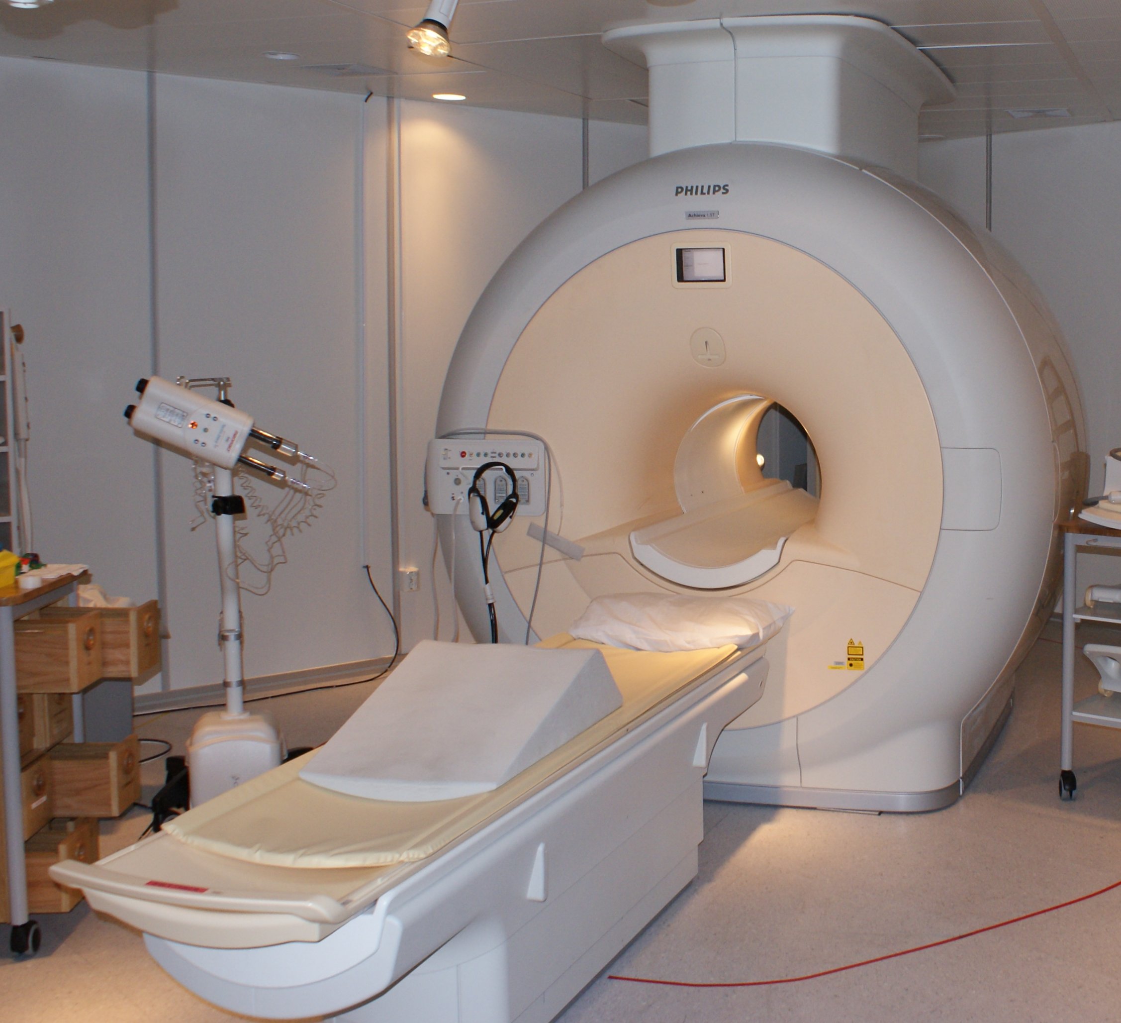 A Philips MRI scanner in a hospital scan room