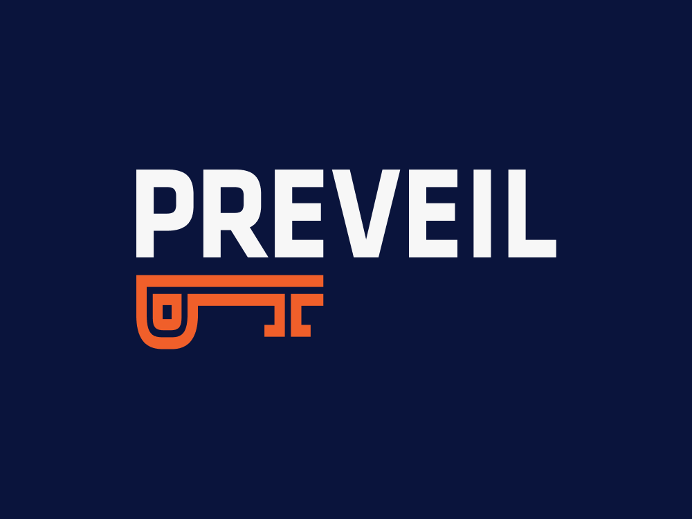 PreVeil official logo - a stylized orange key on navy