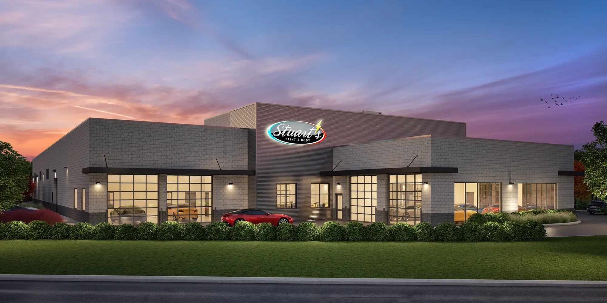 Collision repair facility exterior