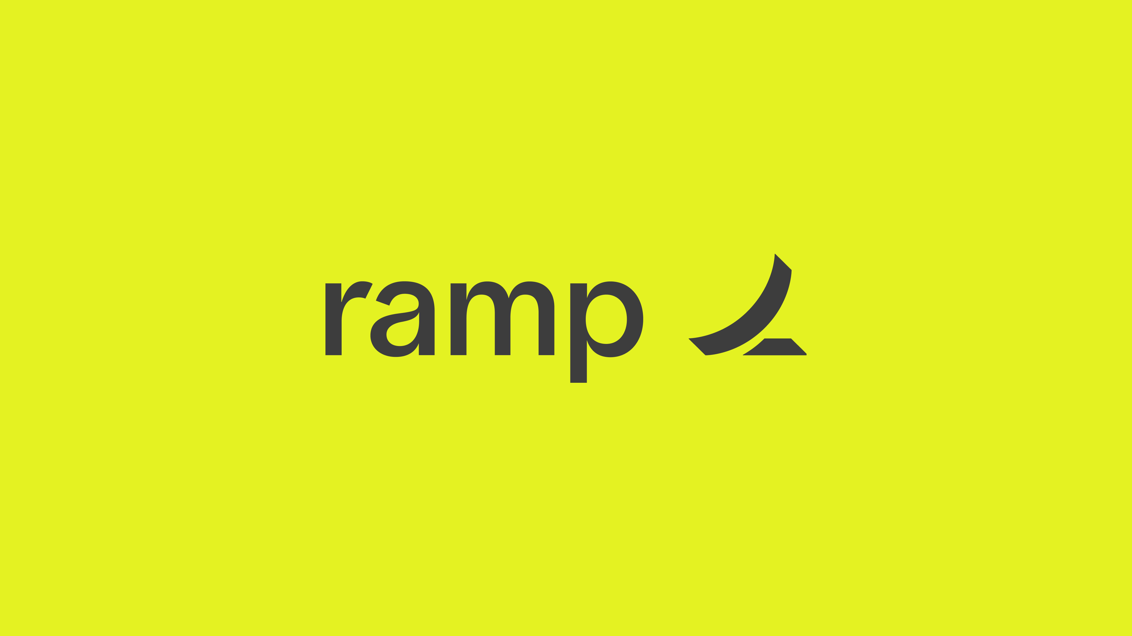 Ramp logo - the wordmark in charcoal on Ramp's signature lime