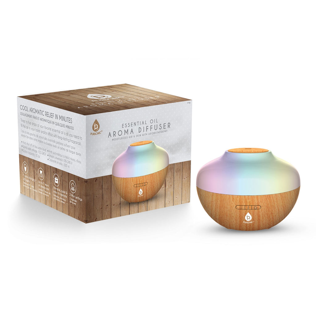 Pursonic essential oil aroma diffuser with LED lighting