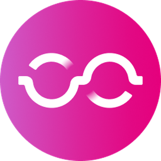 Simon AI logo - a pair of glasses
