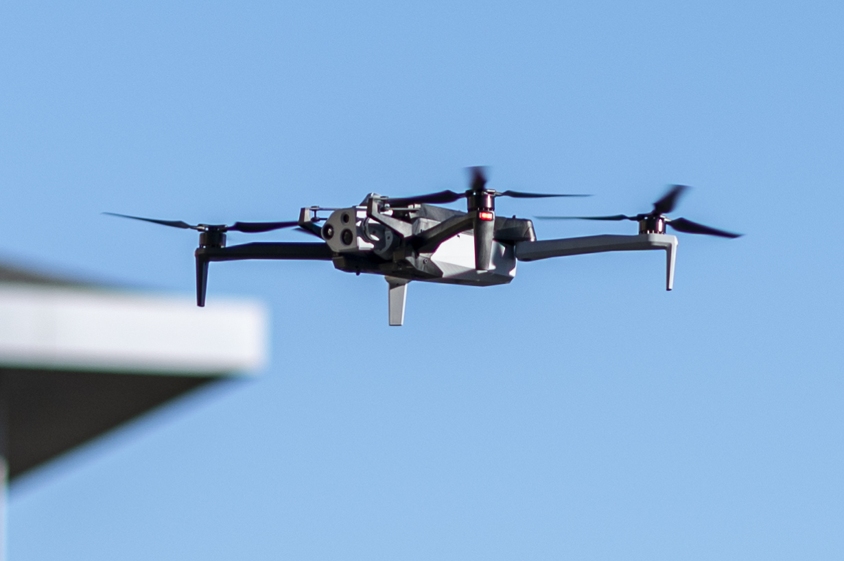 Skydio X10 drone in flight