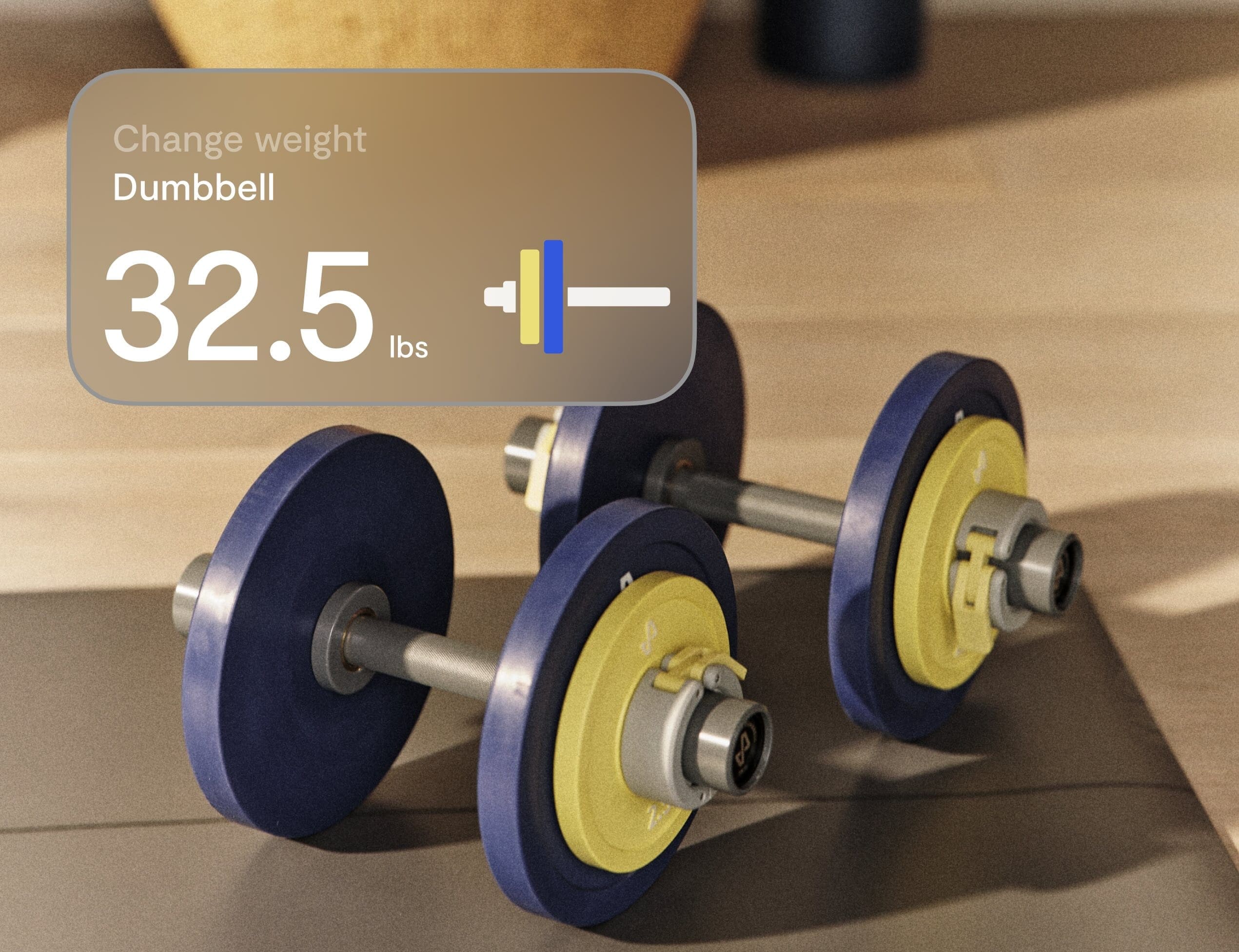 Tempo Studio smart weights and color-coded plates