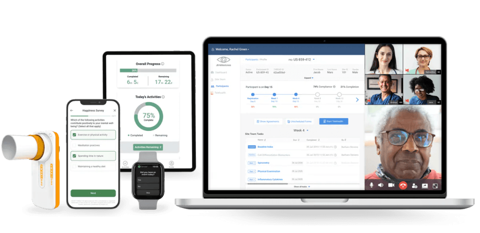 THREAD platform interface illustrating multi-device decentralized study solutions