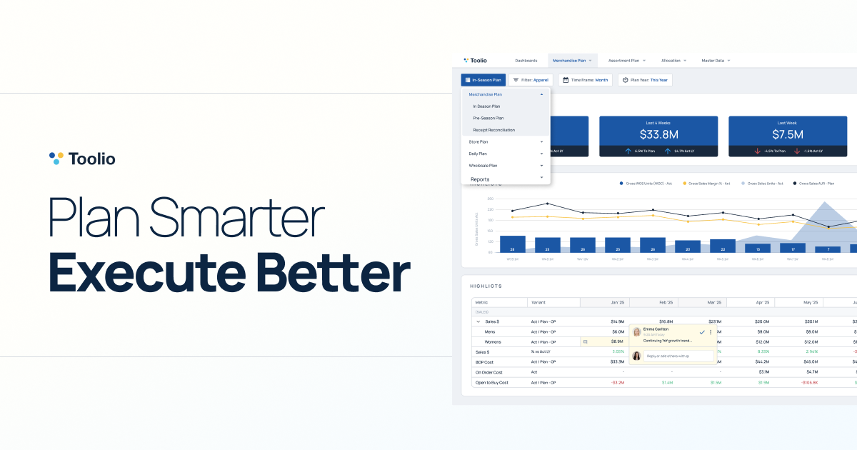 Toolio merchandising platform - Plan Smarter, Execute Better