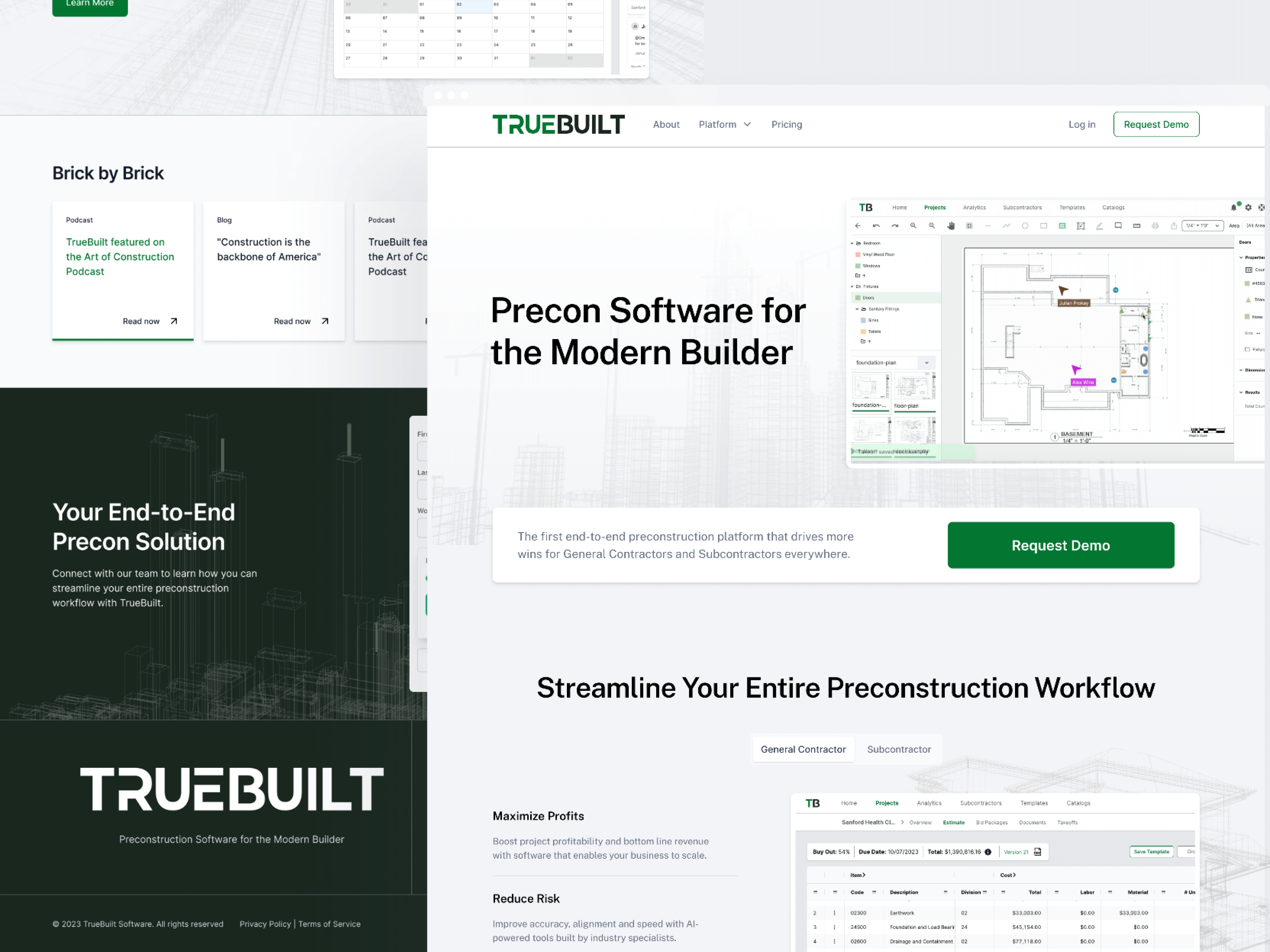 TrueBuilt preconstruction software - product and brand