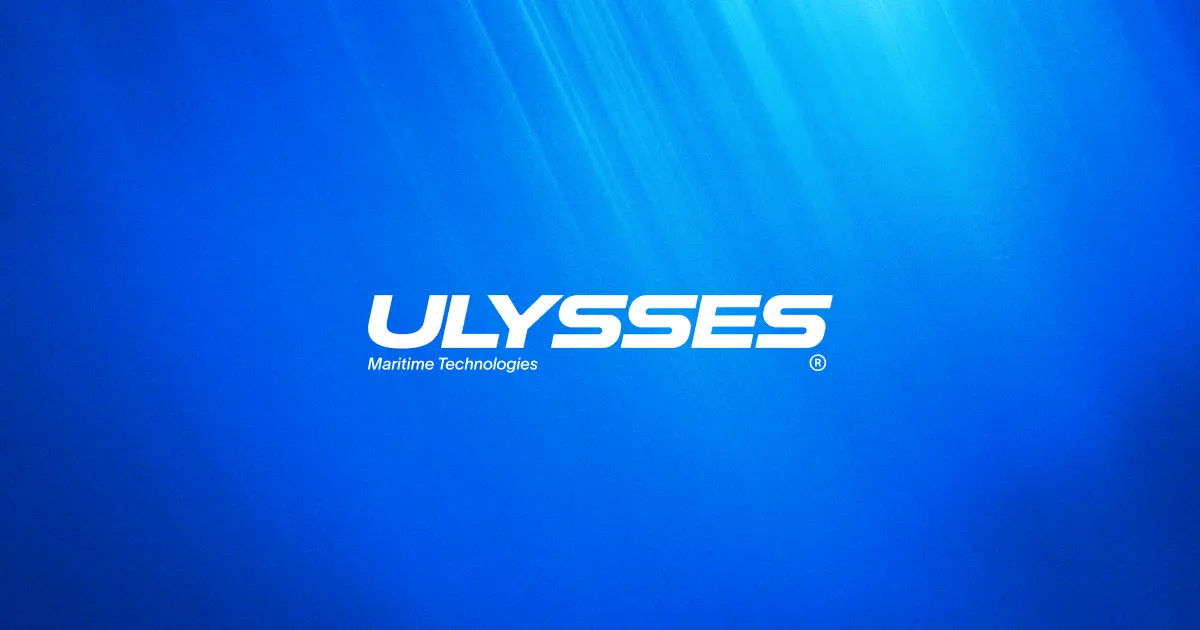 Ulysses Maritime Technologies logo on an underwater blue background
