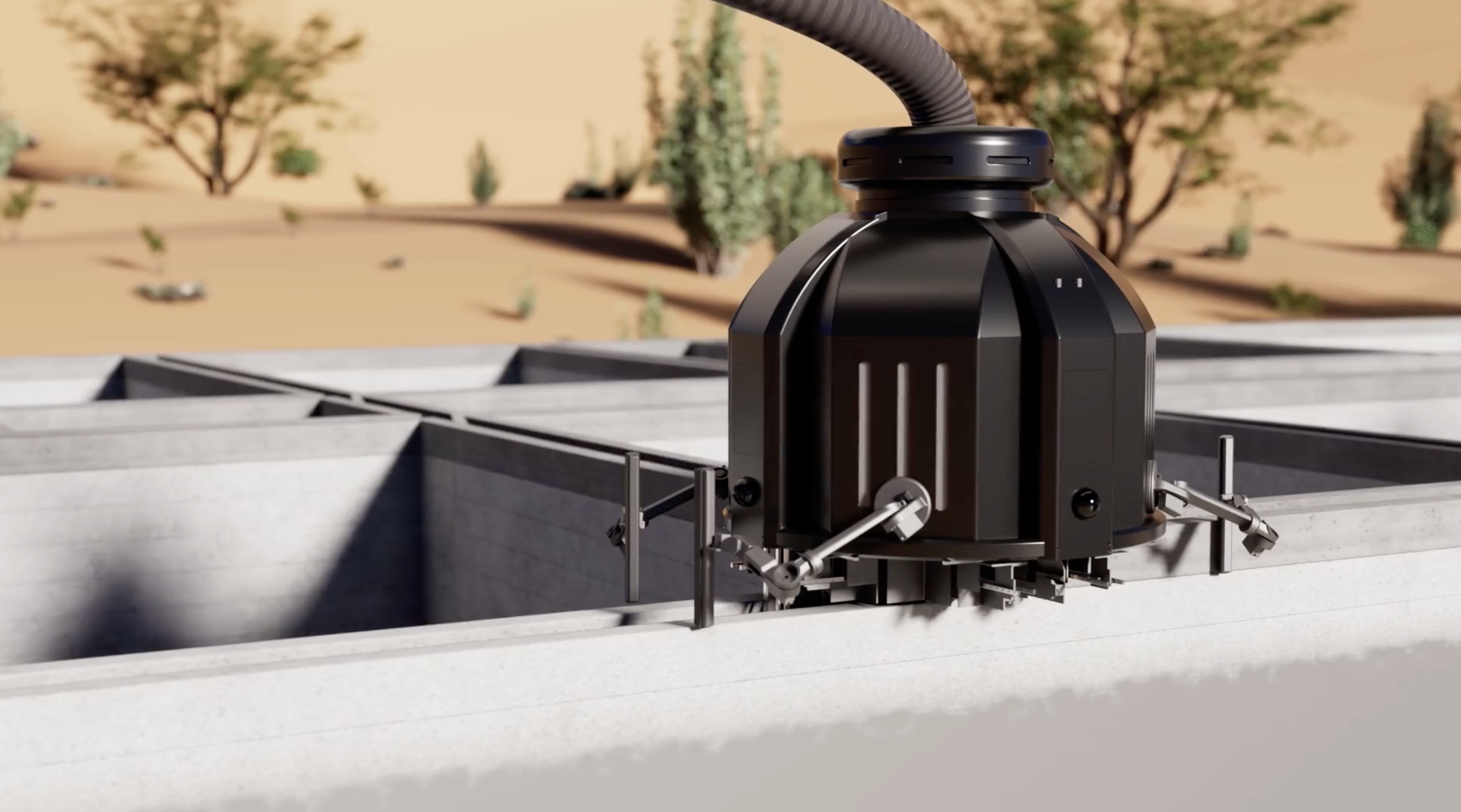 Verustruct minimal structure rendering of a 3D-printed home