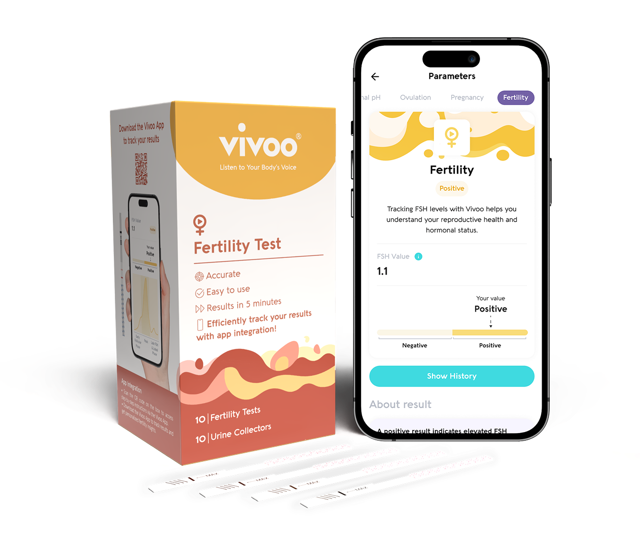 Vivoo wellness test strips product