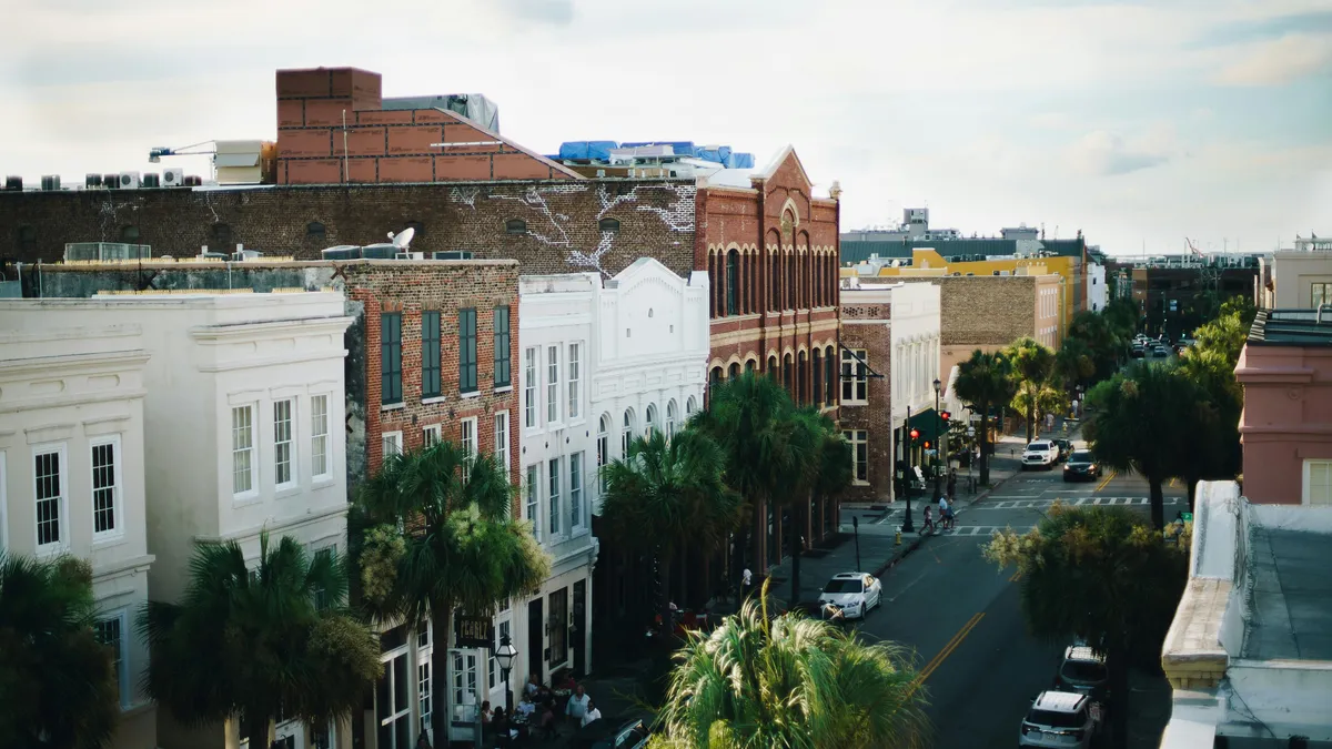 A neighborhood street scene of the kind of small business blocks withco invests in