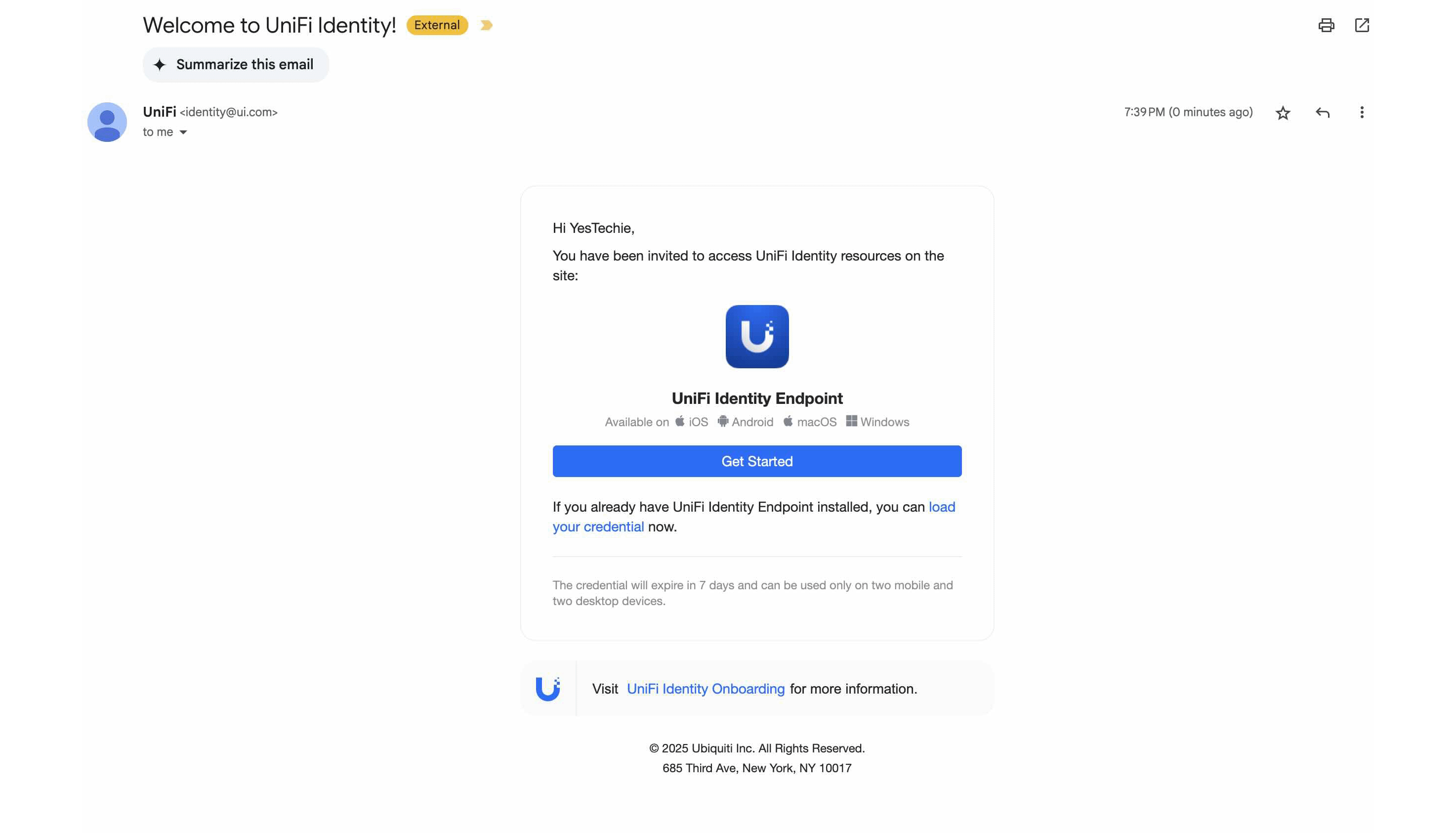 UniFi Identity Endpoint setup overview