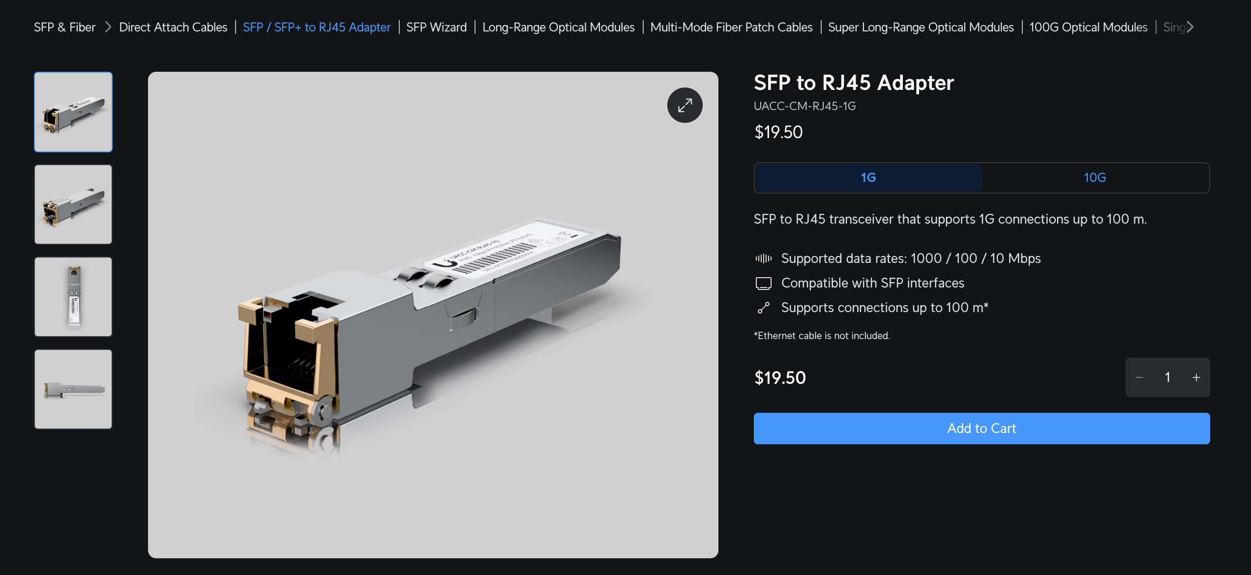 SFP to RJ45 Adapter