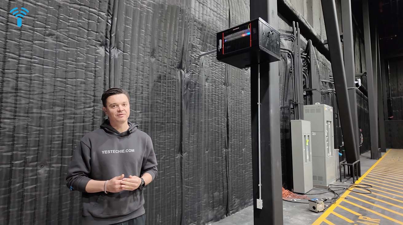 UniFi Pro XG switch installation in stage area