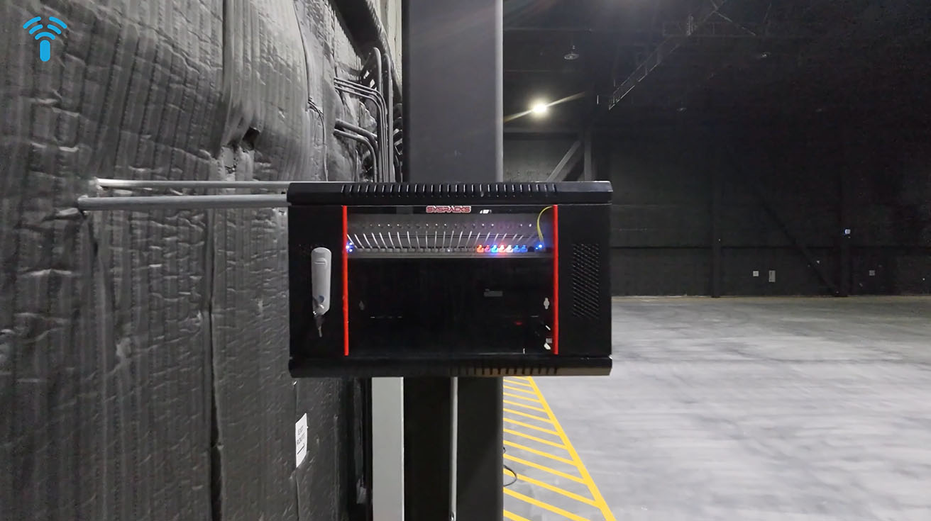 Rack mount installation of the UniFi Pro XG switch in a server enclosure