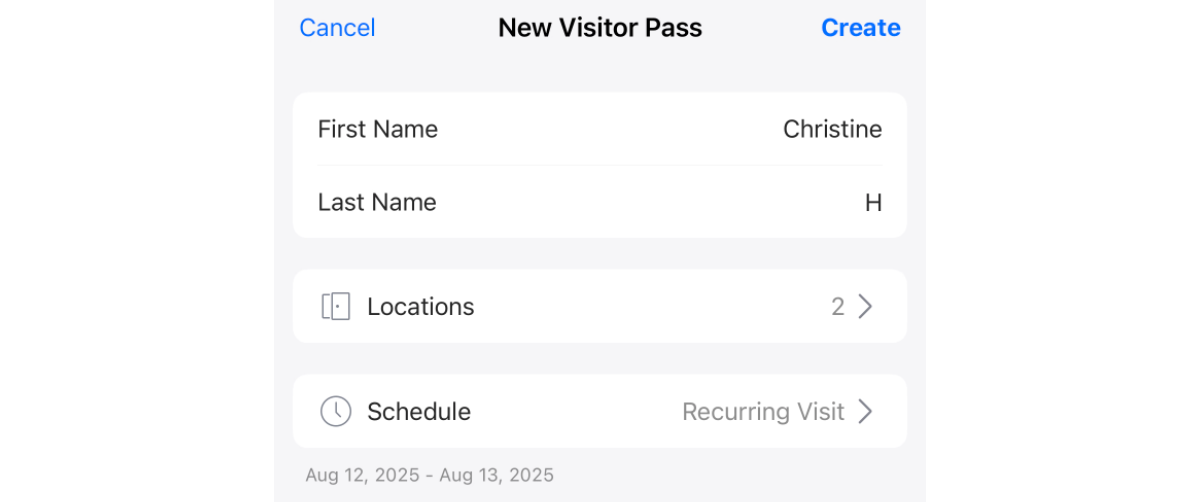 Add Visitors Details in UniFi Identity App