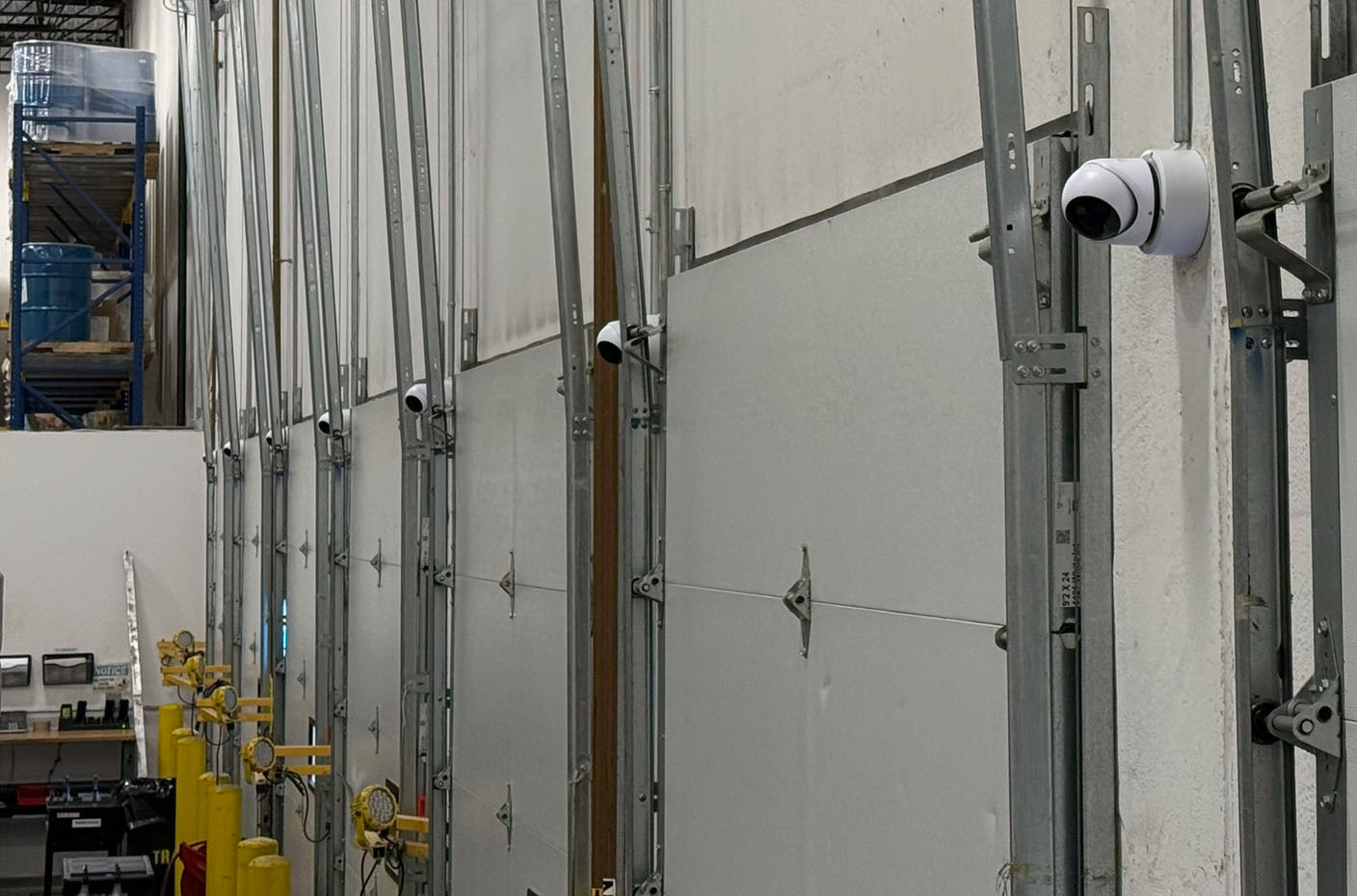 UniFi G6 Turret Cameras Installed at the loading docks