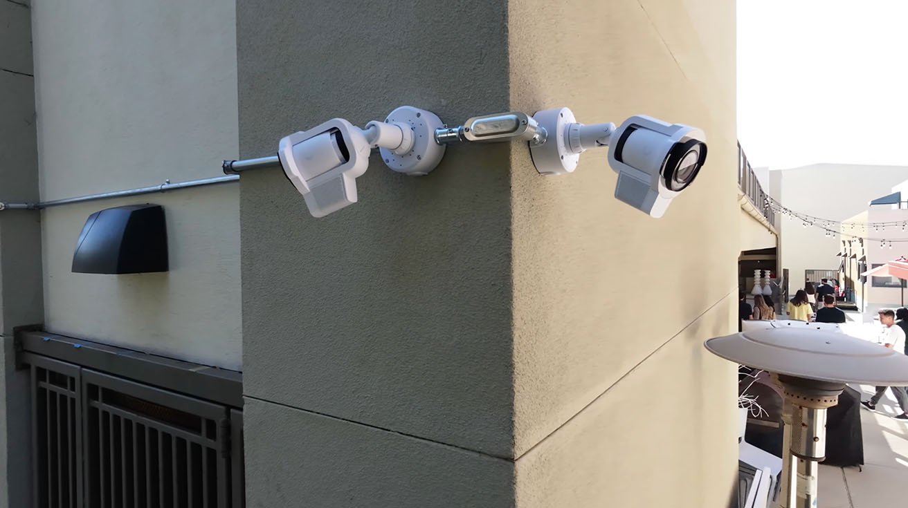 UniFi G6 Pro bullets mounted outdoors