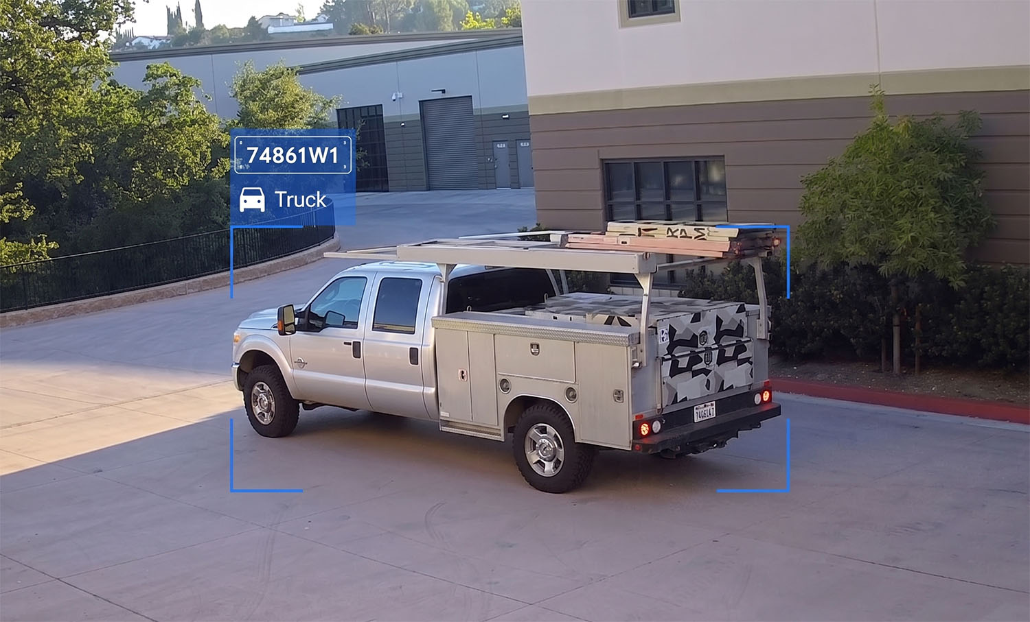 Ubiquiti UniFi AI LPR Camera screenshot showing truck license plate detection in high-security warehouse by YesTechie