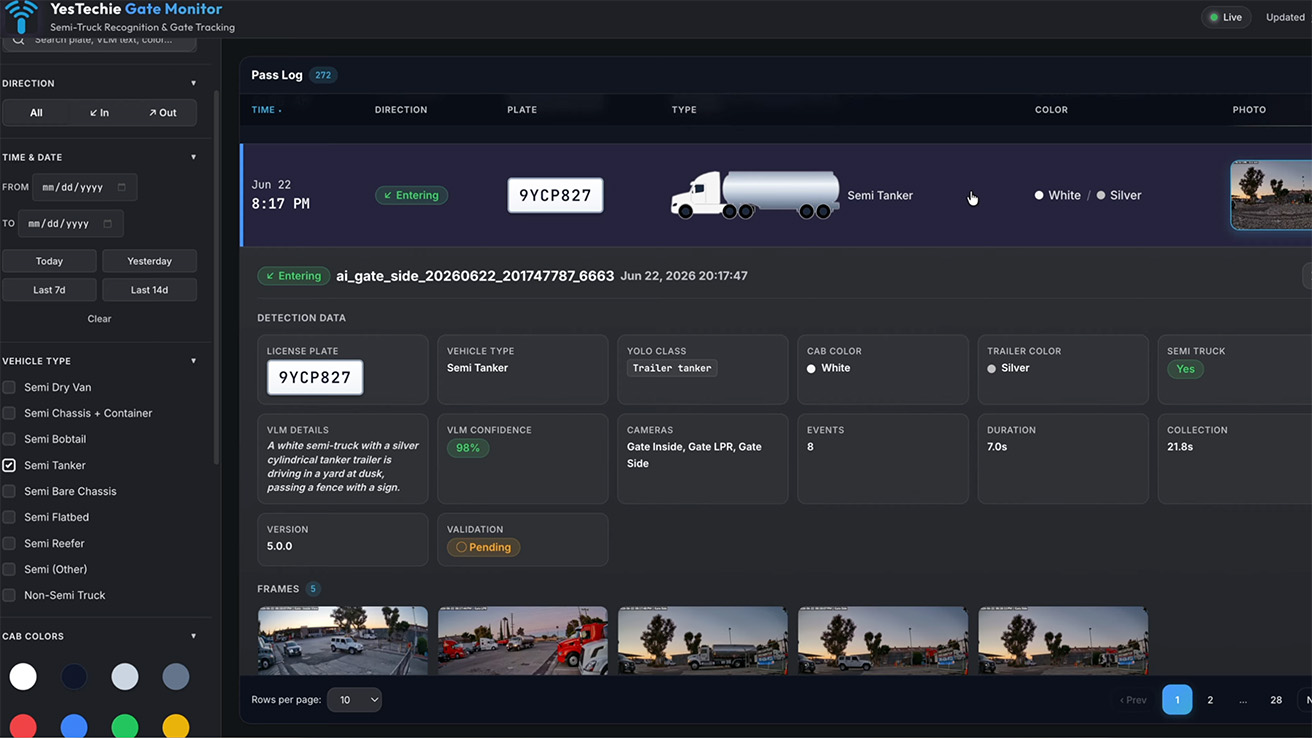 Custom AI interface display showing extracted Hazmat category and chemical safety metadata