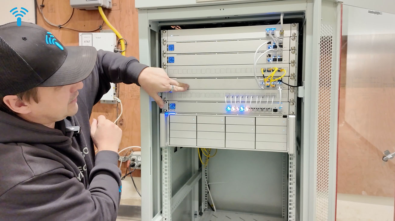 Main Distribution Frame and core rack installation