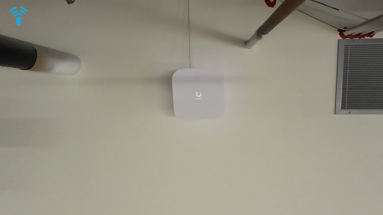Indoor E7 campus access point deployment in the Office open workspace