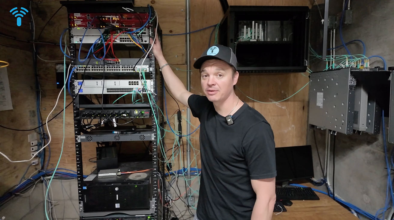 UniFi rack with UDM Pro Max at St. Monica Preparatory