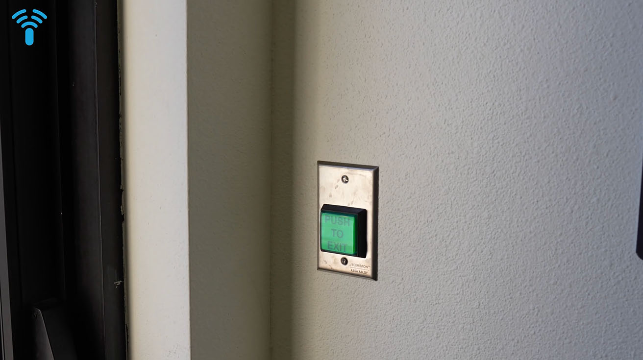 push-to-exit button