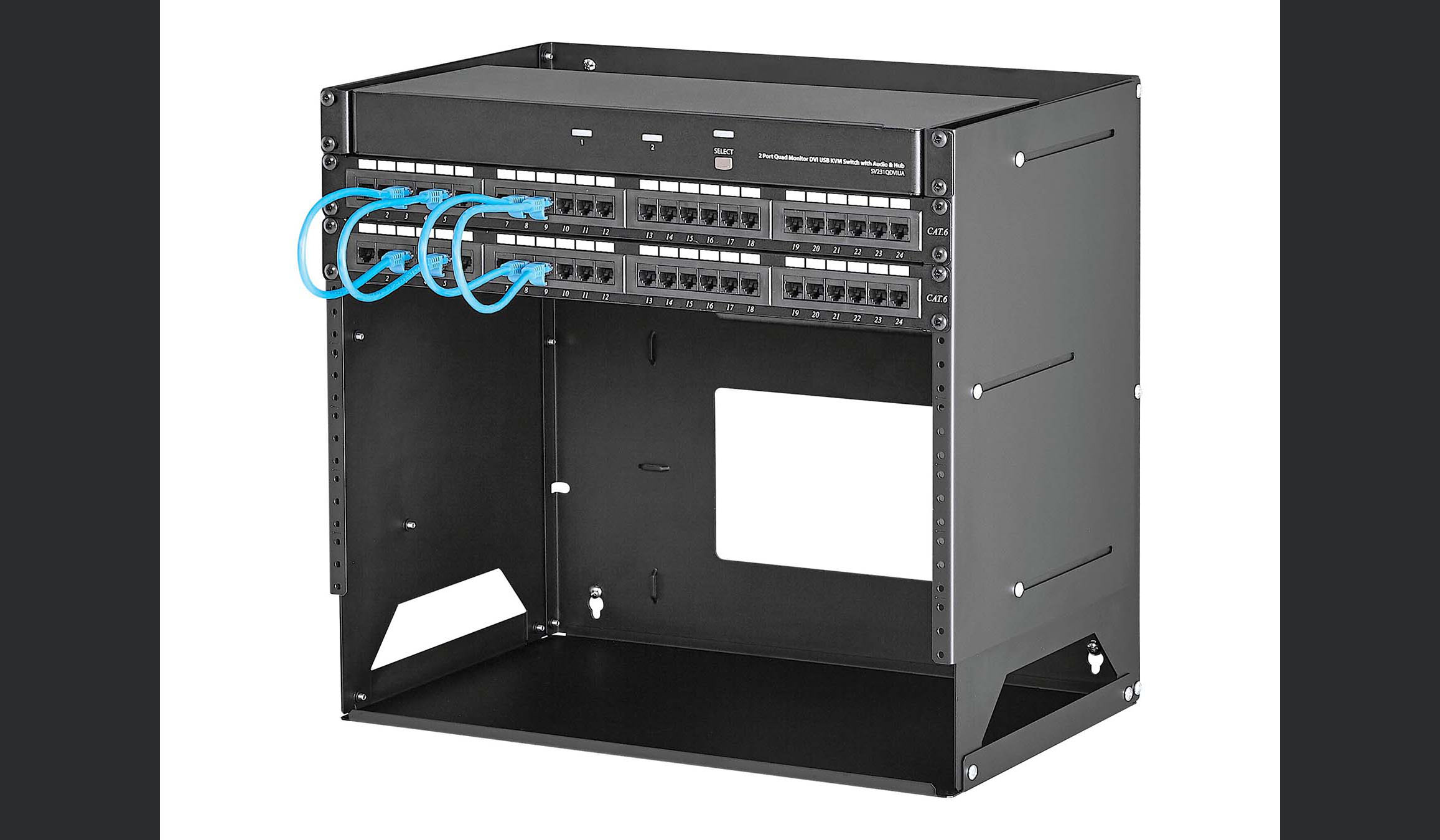 * unit rack for ethernet switch and structured cabling