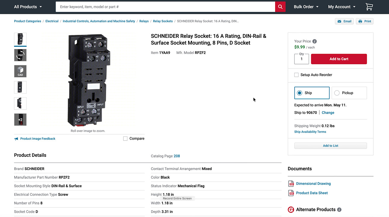 Schneider Plugin Relay Socket