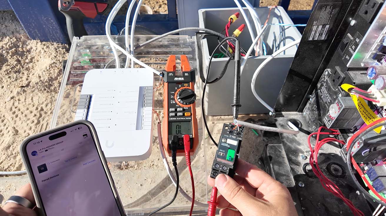 Testing relay voltage with digital multimeter