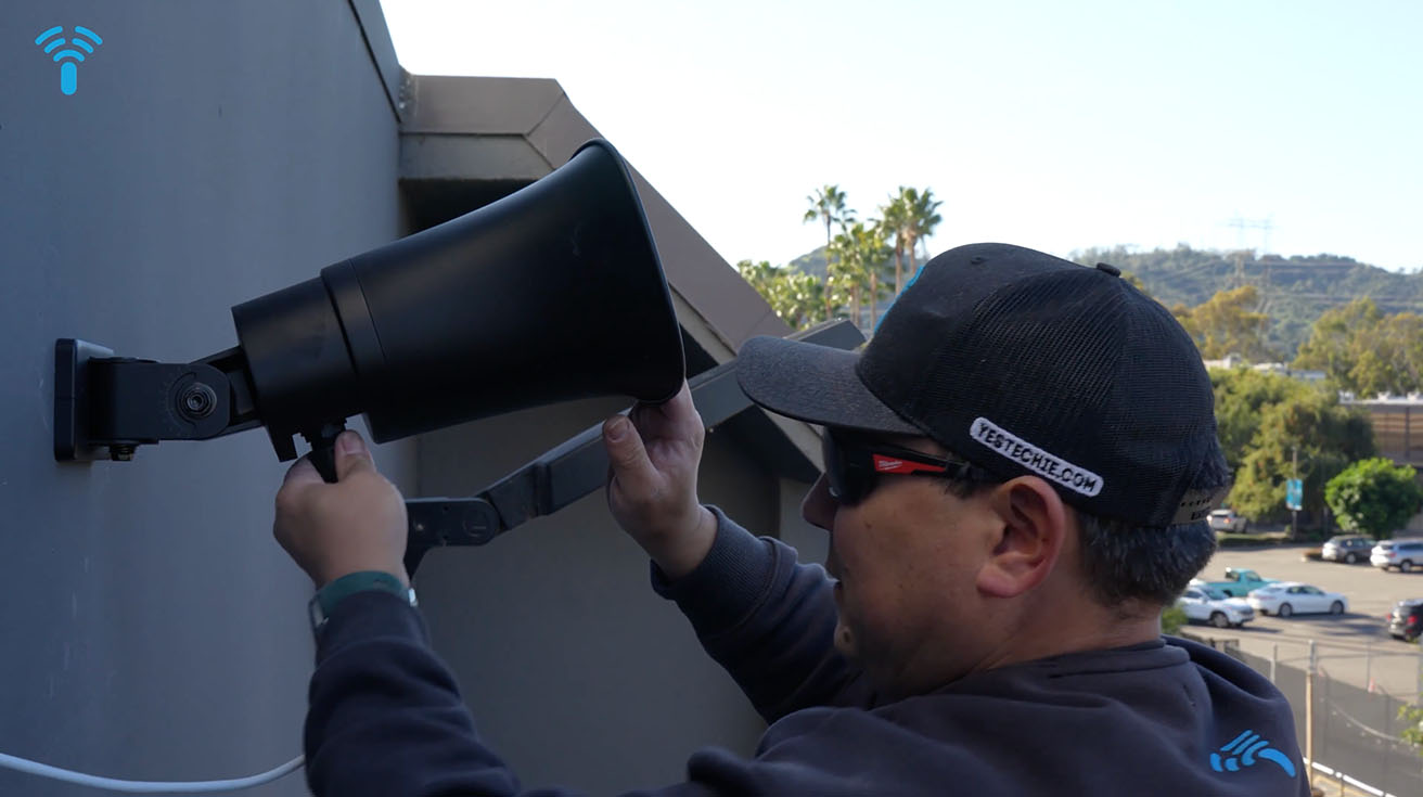 UniFi AI Horn installation for active deterrence