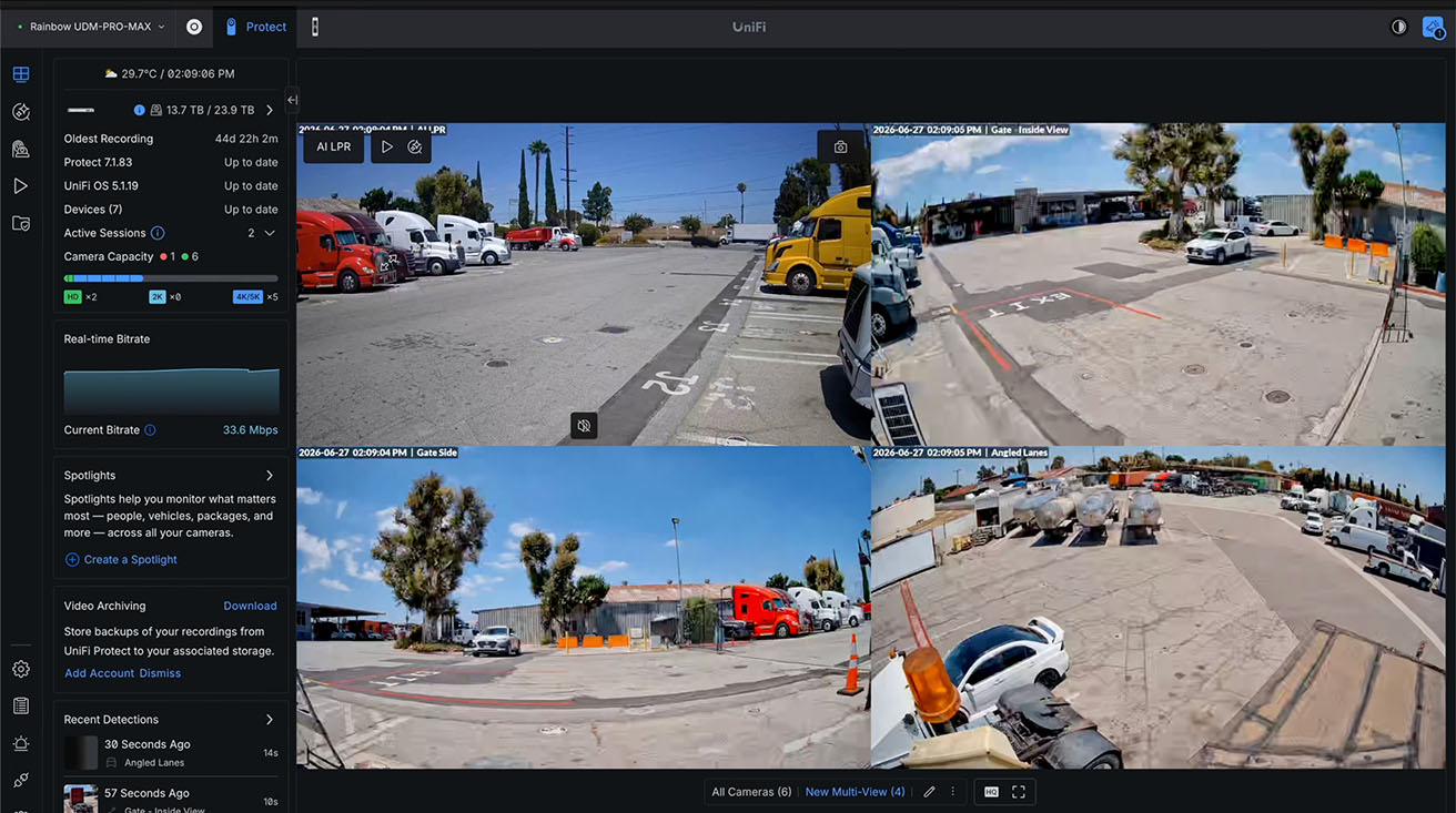 UniFi Protect Interface Daytime AI LPR Performance