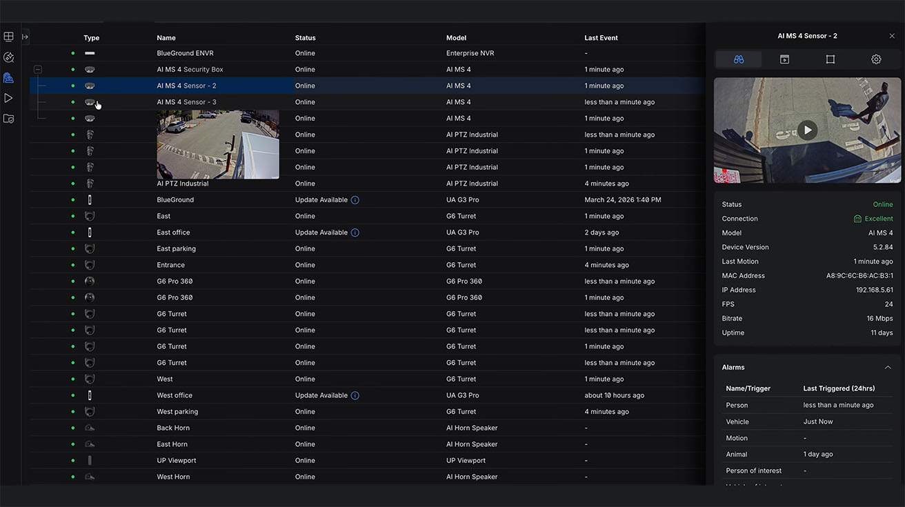 UniFi Protect Video Feed Behavior