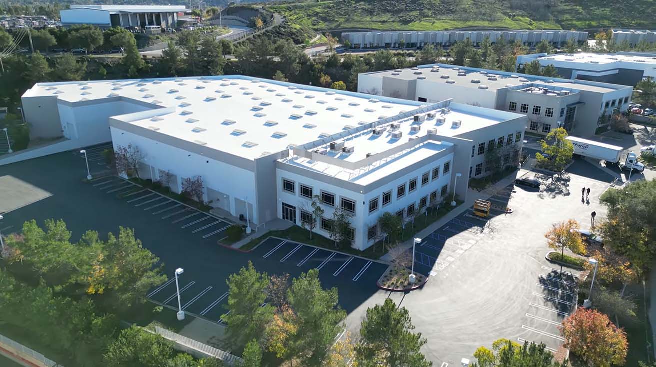 Exterior view of a commercial warehouse building