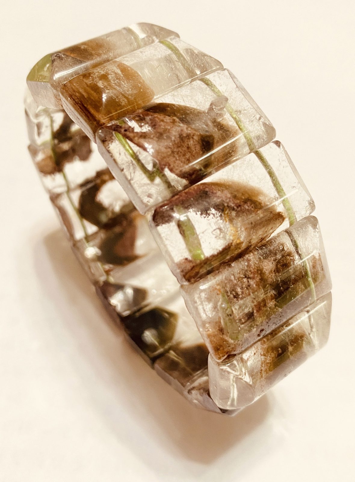 天然幽靈水晶手排