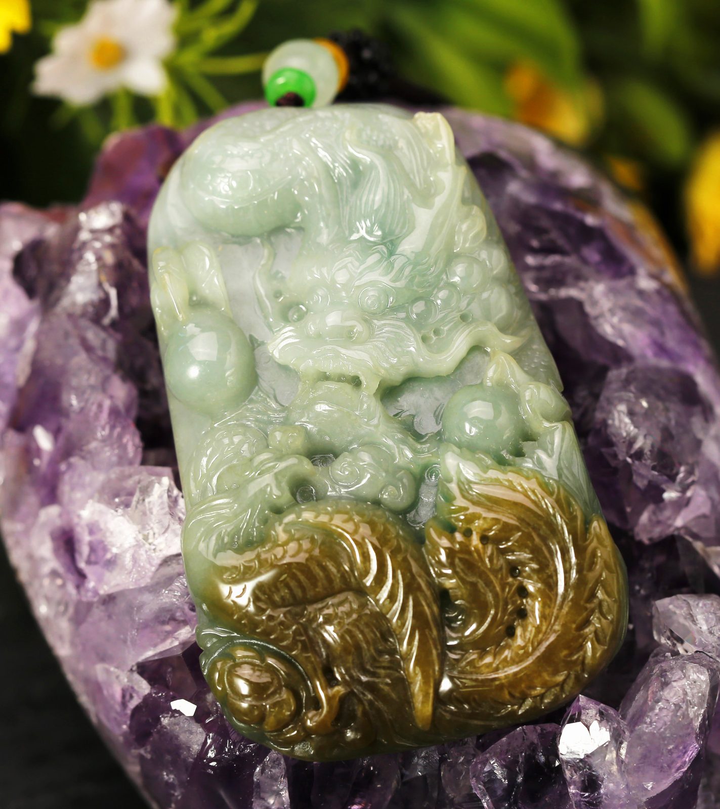 紫羅蘭翡翠／黃翡／三彩／芙蓉帶紅翡