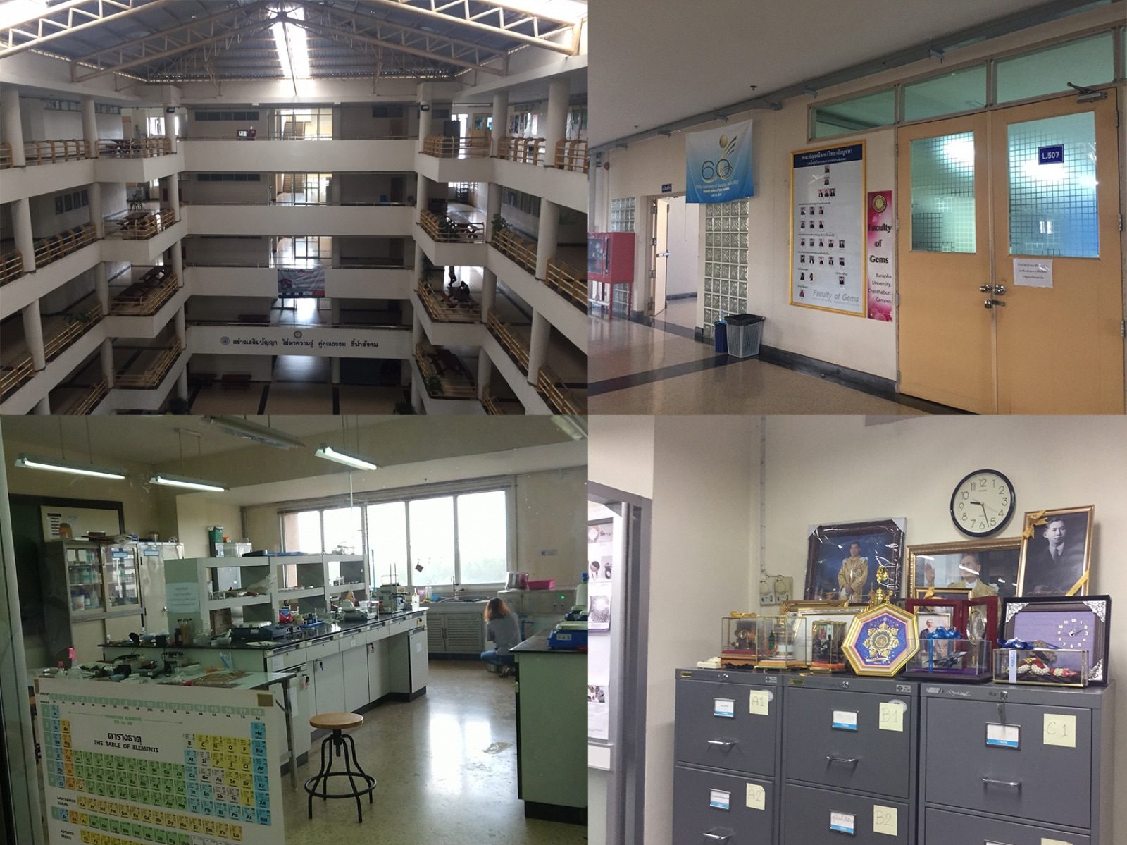 第三天早上由中國地質大學李耿博士帶我們來參訪泰國知名的公立大學 布拉帕大學(Burapha University)。尖竹汶府是泰國最大的寶石礦之一，該礦出產舉世聞名的紅寶石和藍寶石，進而吸引大量的交易商湧入，順應珠寶產業的潮流，而設立布拉帕…
