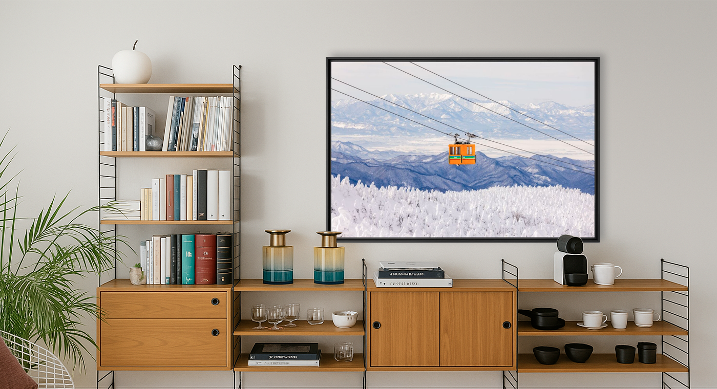 La t&eacute;l&eacute;cabine de Zao Onsen Yamagata - Loic LAGARDE - Photograph