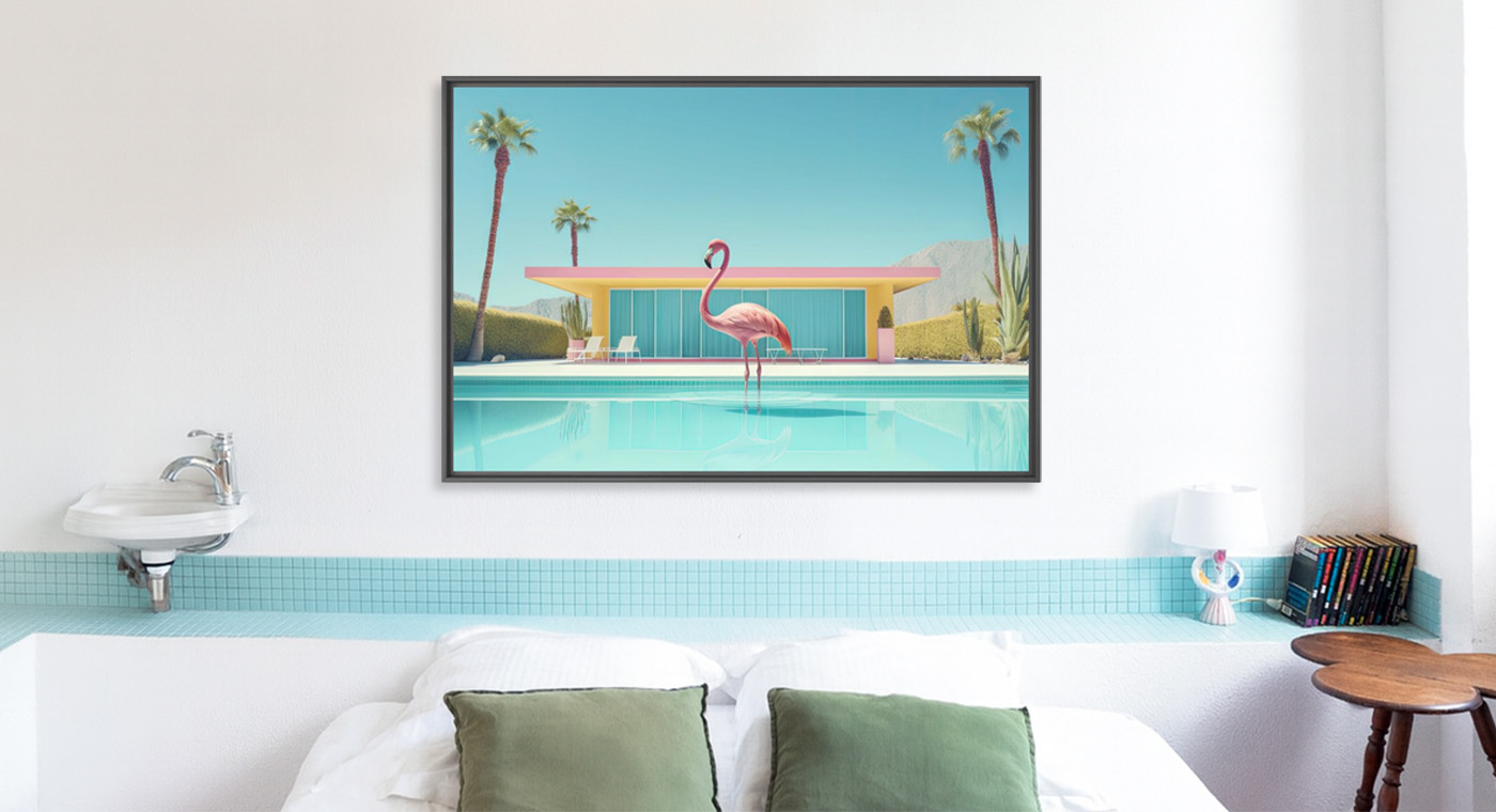 Flamingo by the pool - Alexandre FAUVE - Photograph