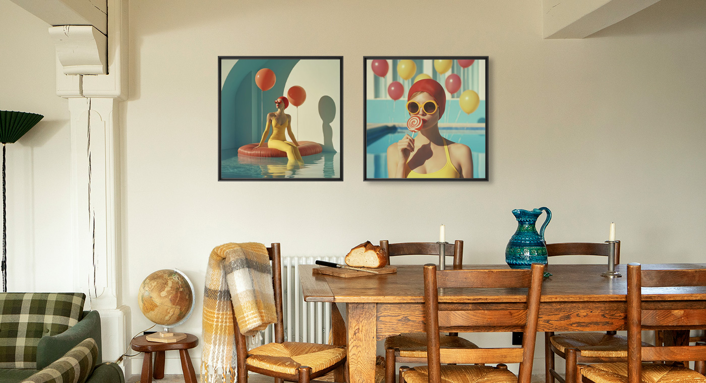 Retro poolside - Venyce Vicci - Photograph