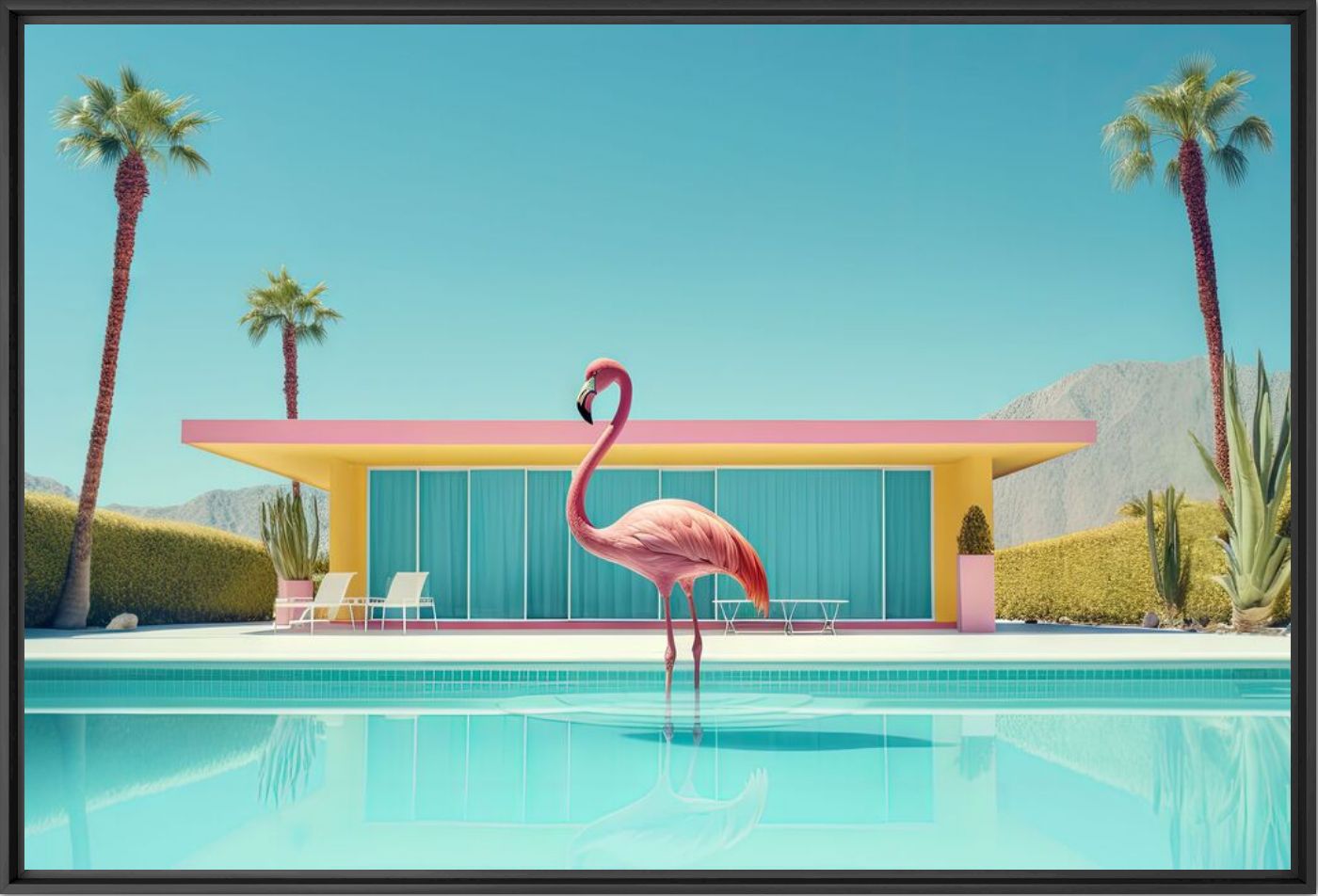 Photographie Flamingo by the pool - Alexandre FAUVE - Tableau photo