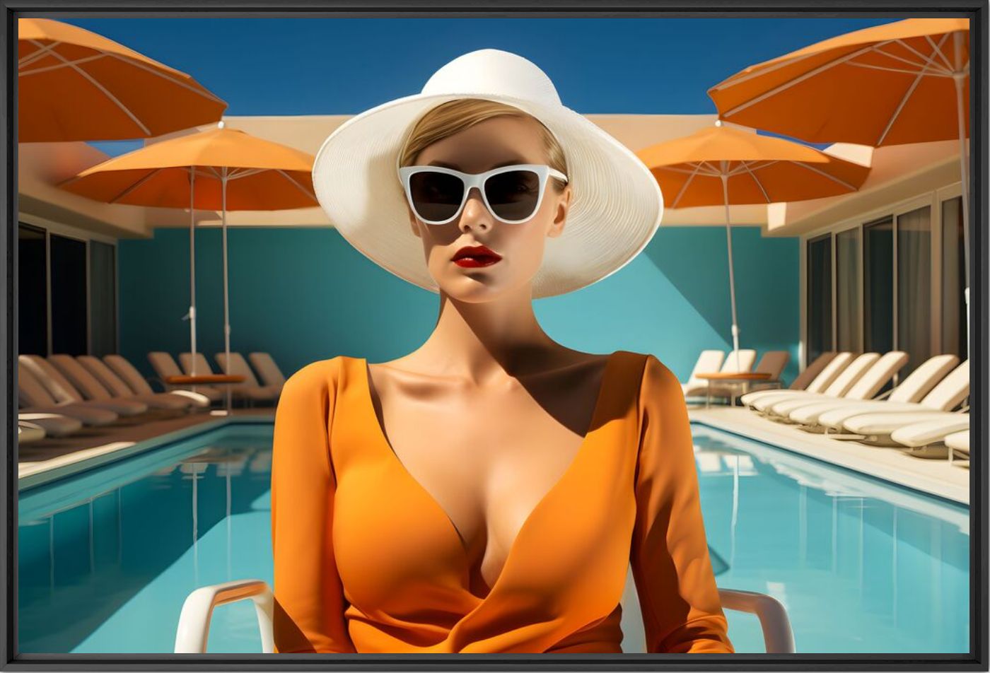 Fotografie Jenny by the pool - Alexandre FAUVE - Bildermalerei