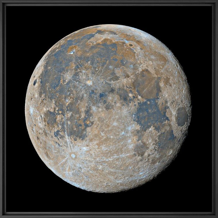 Kunstfoto 98% WANING GIBBOUS MOON -  BARTOSZ-WOJCYNSKI - Foto schilderij