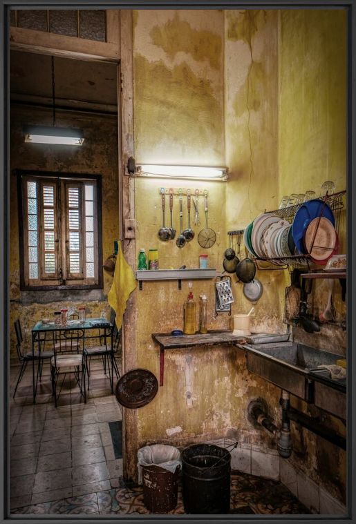 Kunstfoto LA CUCINA CUBA I - BERNHARD HARTMANN - Foto schilderij