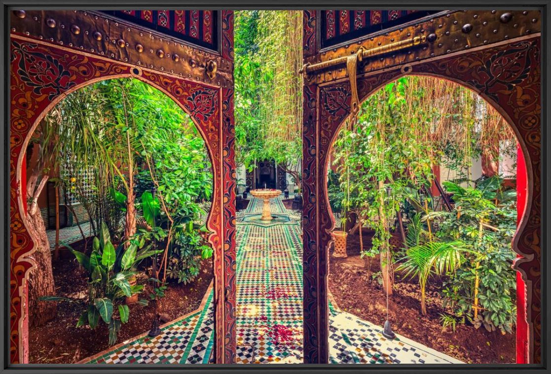 Kunstfoto MARRAKECH LE JARDIN RIAD - BERNHARD HARTMANN - Foto schilderij